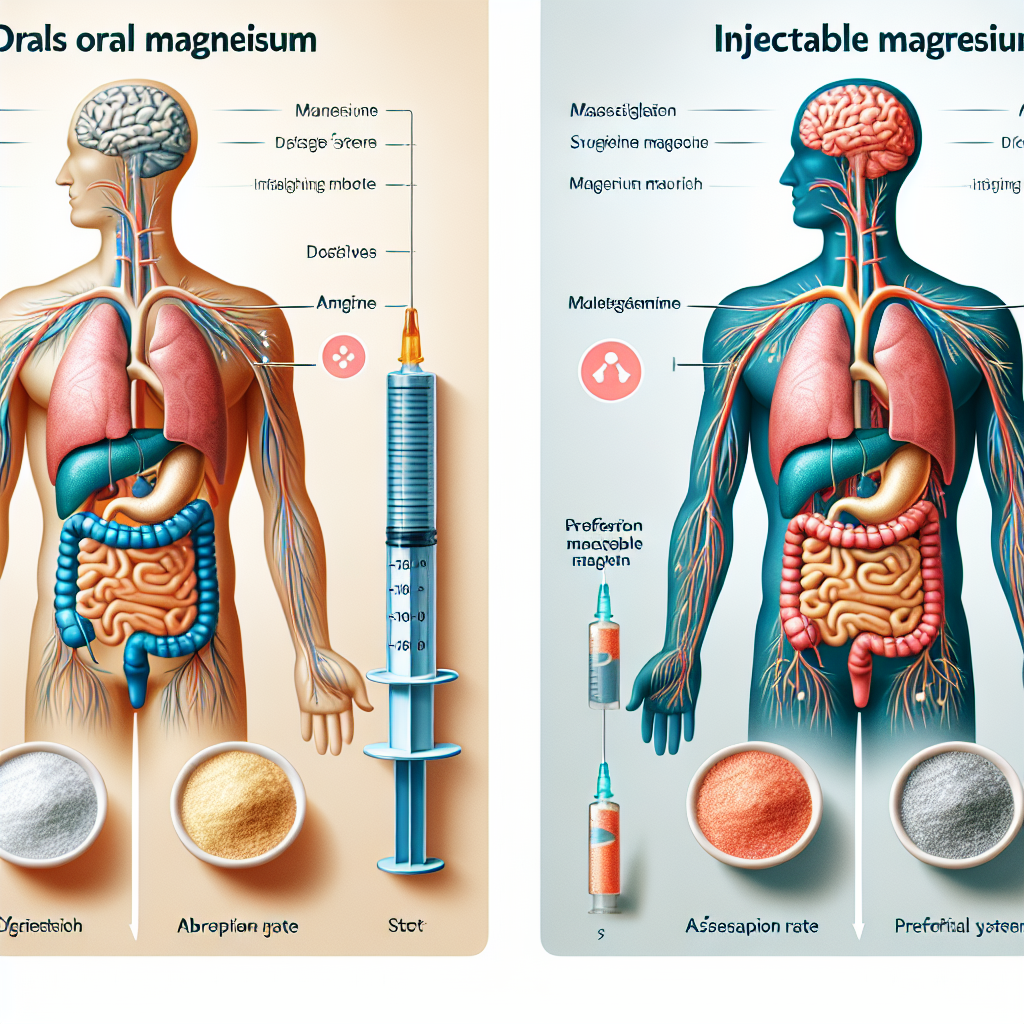 Diferencias entre Magnesium oral e inyectable Diferencias entre Magnesium oral e inyectable